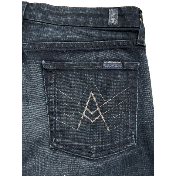 7 for All Mankind‎ Women\'s A Pocket Jeans Size 28 Flare Bootcut Dark Wash EUC